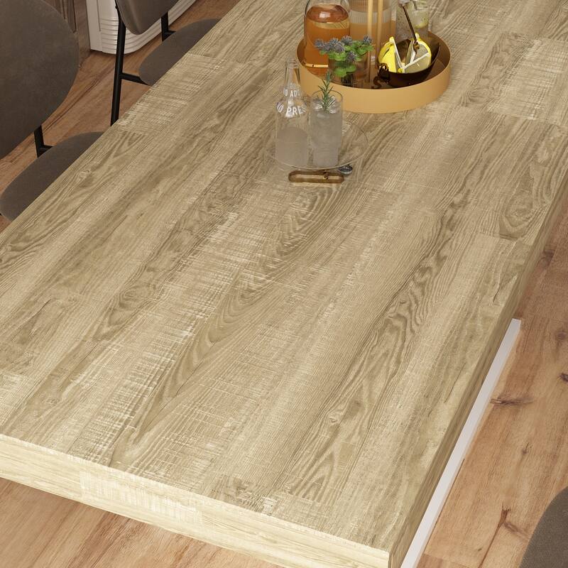 63"-78.7" Extendable Dining Table, Wood Finish Office Meeting Table
