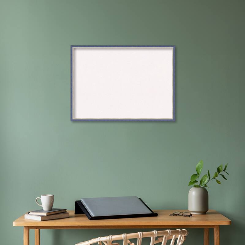 Theo Narrow Wood Framed White Corkboard Bulletin Board