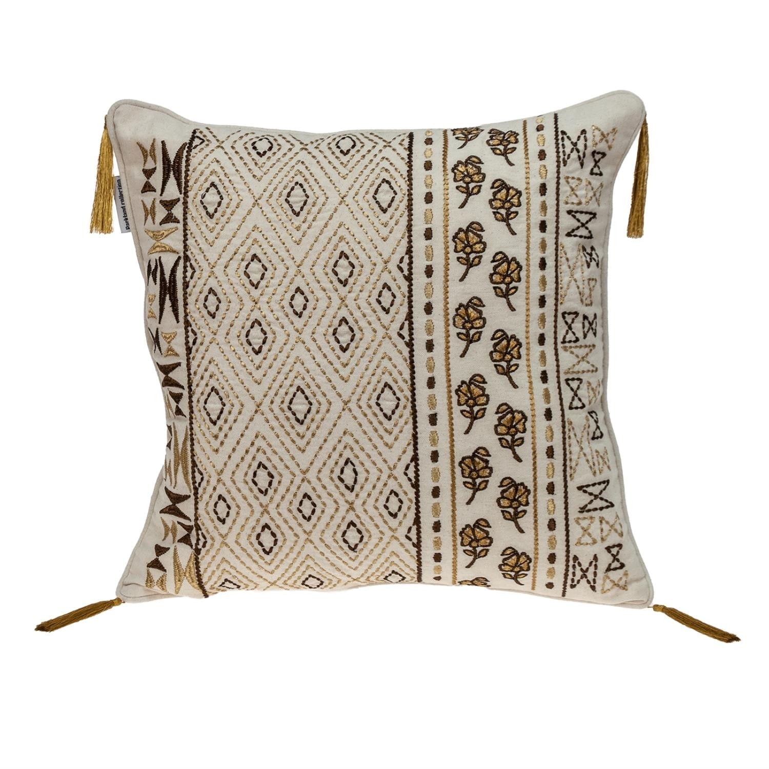 HomeRoots Paisley Suede Zippered Throw Pillow