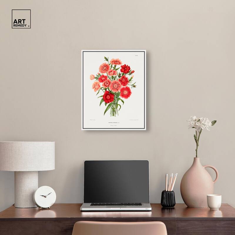 Rainbow Pink Flower by Wendel Canvas by Art Remedy