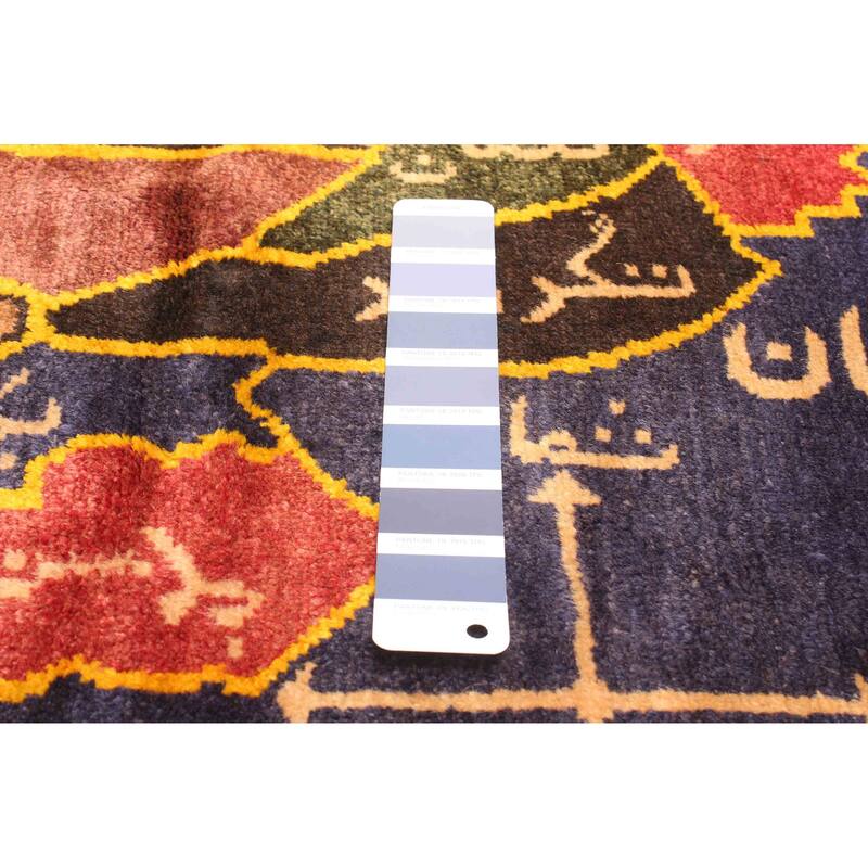 ECARPETGALLERY Hand-knotted Teimani Dark Blue Wool Rug - 3'0 x 4'10