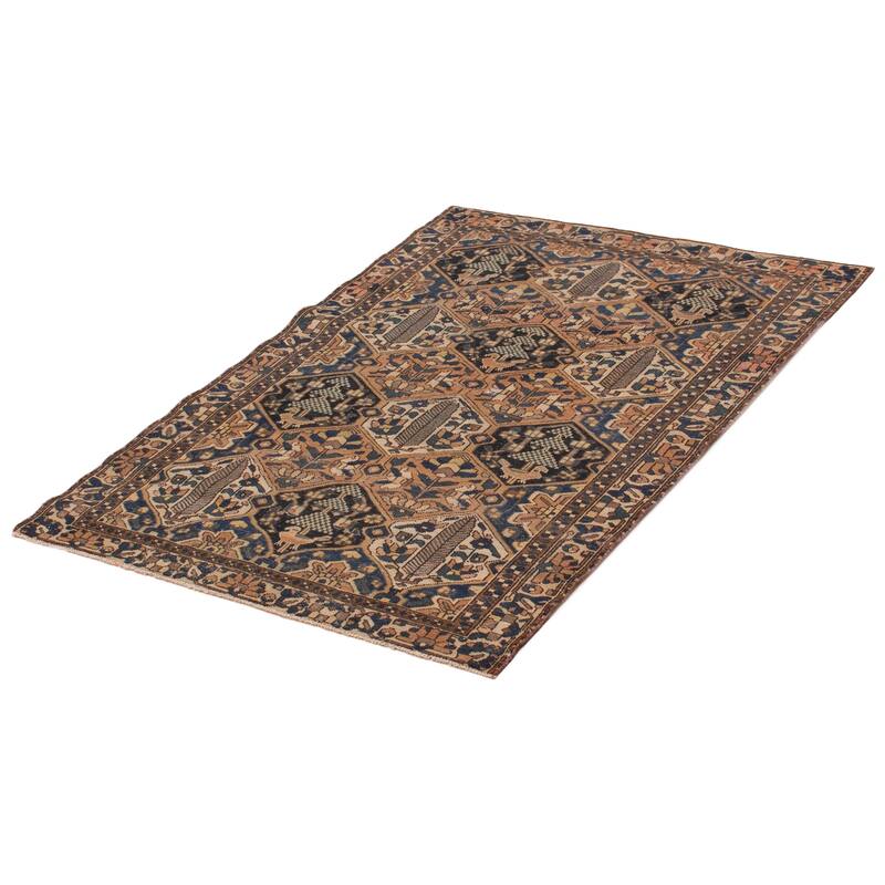 ECARPETGALLERY Hand-knotted Kayseri Vintage Copper Wool Rug - 4'11 x 6'5