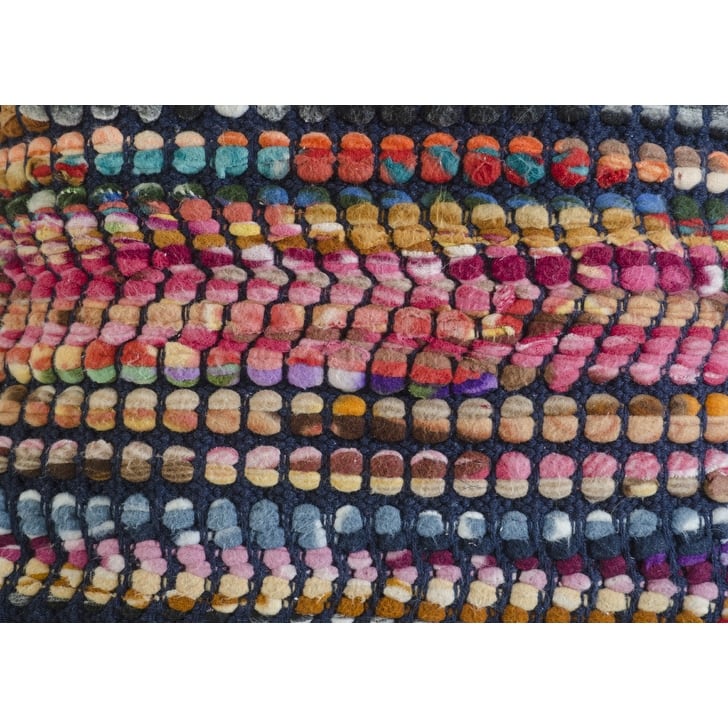 HomeRoots 20" X 20" Red Green Blue Yellow Orange Pink And Black 100% Cotton Geometric Zippered Pillow
