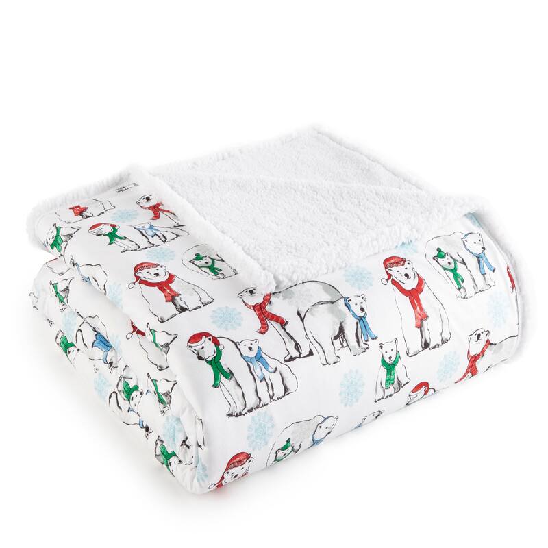 Shavel Micro Flannel® Reverse to Sherpa Blanket - King - Polar Bears