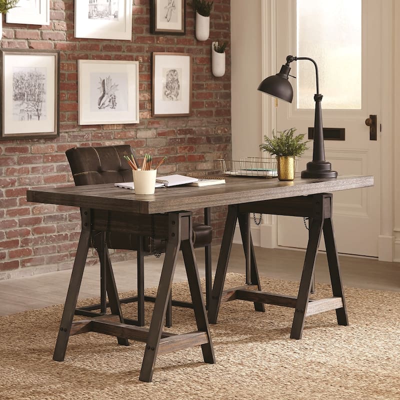 Rustic Industrial Design Home Office Adjustable Desk