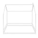 preview thumbnail 3 of 38, Semi-Enclosed House Bed for Kids, Full Size Floor Bed with Roof, Playhouse Design, Solid Pine Wood Frame, No Slats