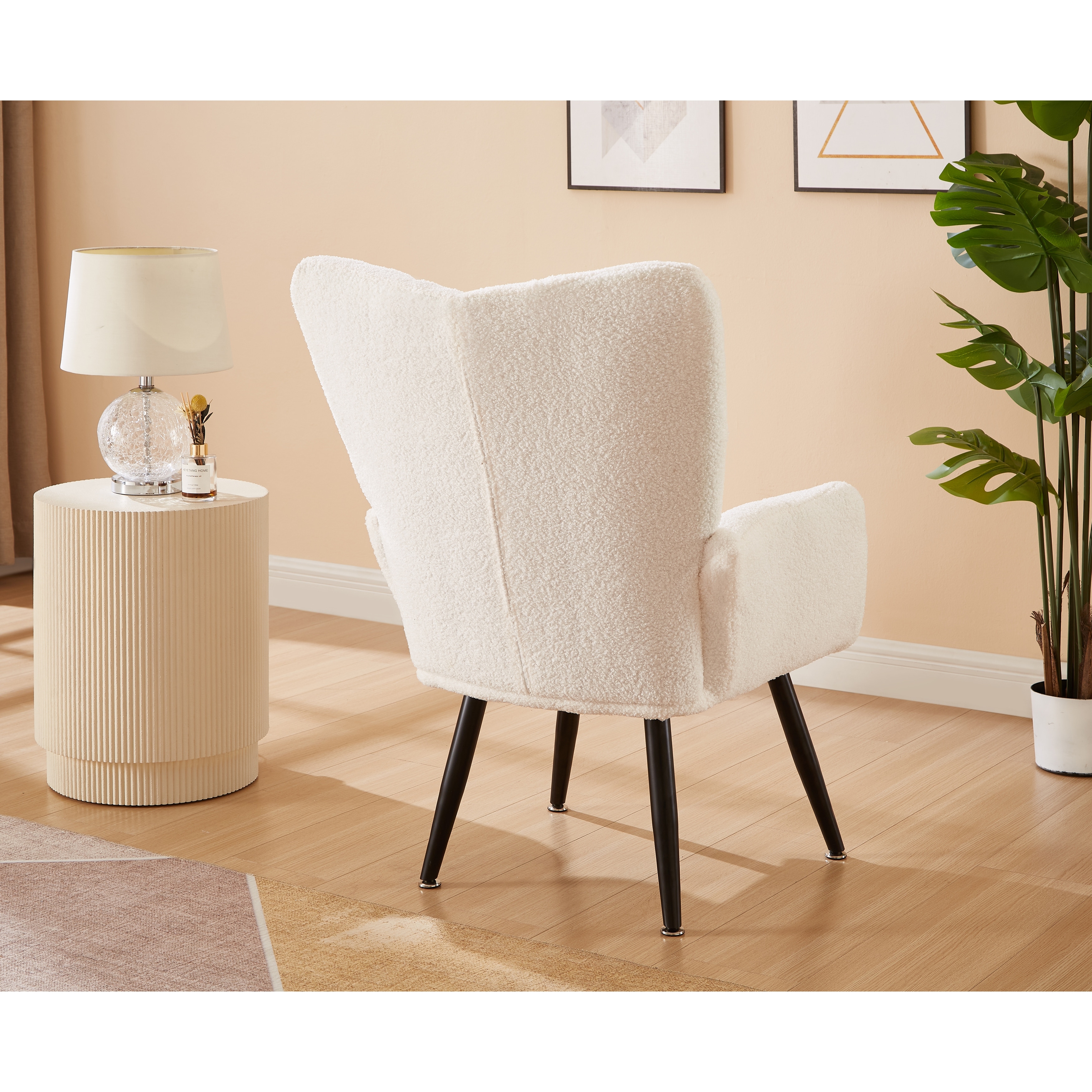 Swivel Chair White Wood Accent Chair Sofa Fontana Accent Chair