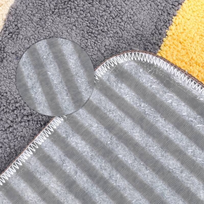 Soft Bath Mat, Non Slip Absorbent Rug, Rubber Backing Quick Dry Microfiber Rugs for Shower Floor, Bathroom Decor