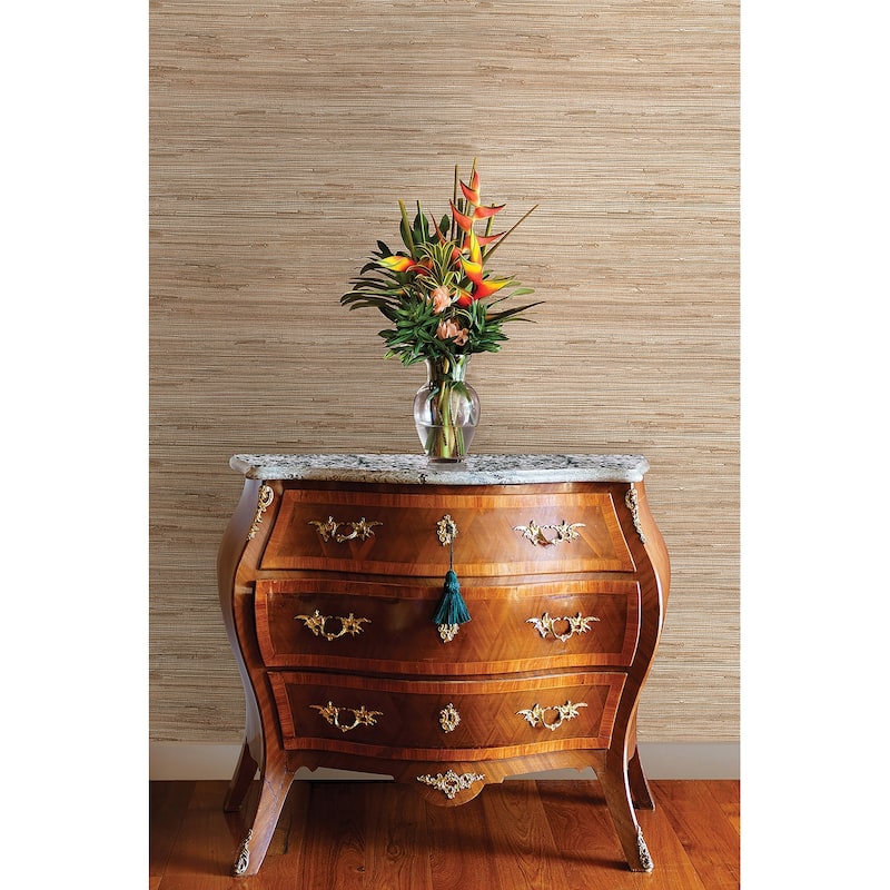 Advantage Kenneth James Sogen Natural Grasscloth Wallpaper - 36in x 288in x 0.025in