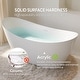 preview thumbnail 13 of 26, Freestanding Soaking Bathtub,100% Pure Virgin Acrylic with Drain And Groove Overflow,Glossy White