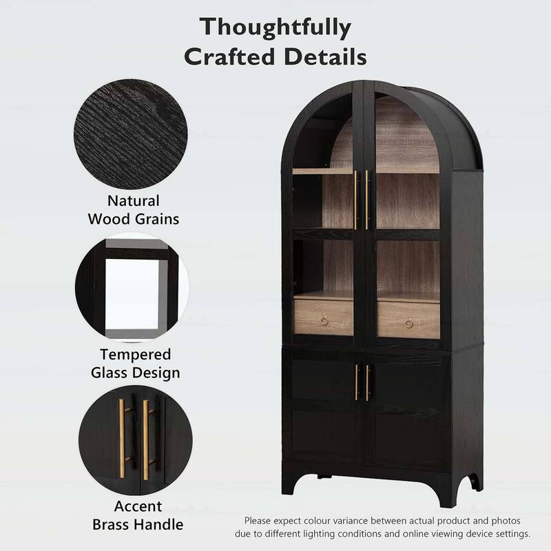 71 Inch Tall Cabinet for Versatile Storage and Elegant Farmhouse Design