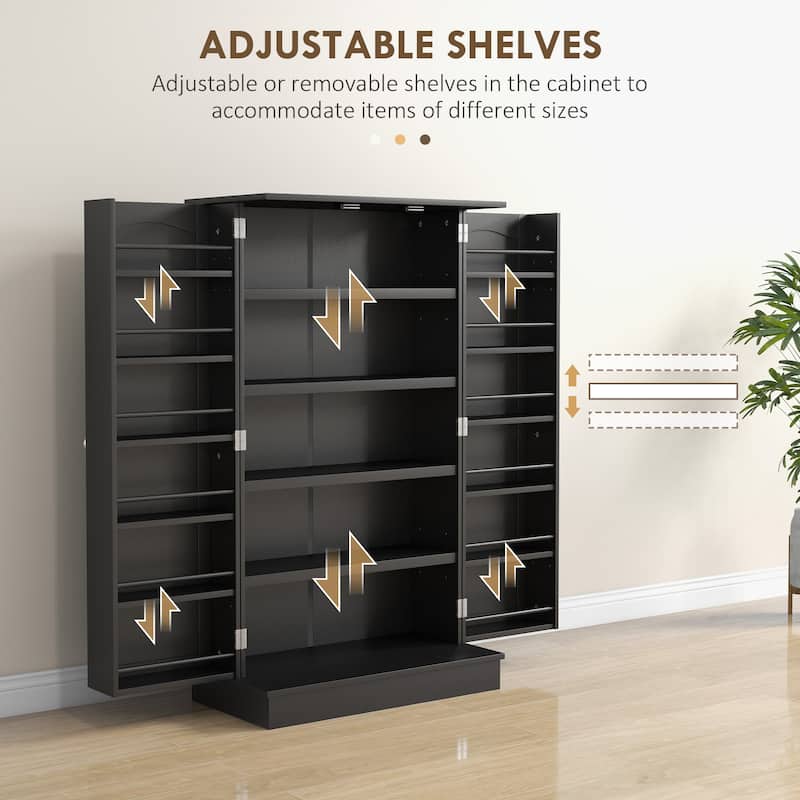 Freestanding Kitchen Pantry Storage Cabinet