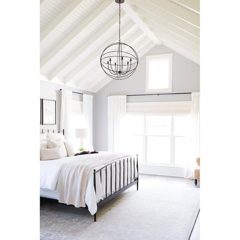 Crystorama Lighting Group Solaris 6 Light 28-1/2" Wide Cage Chandelier