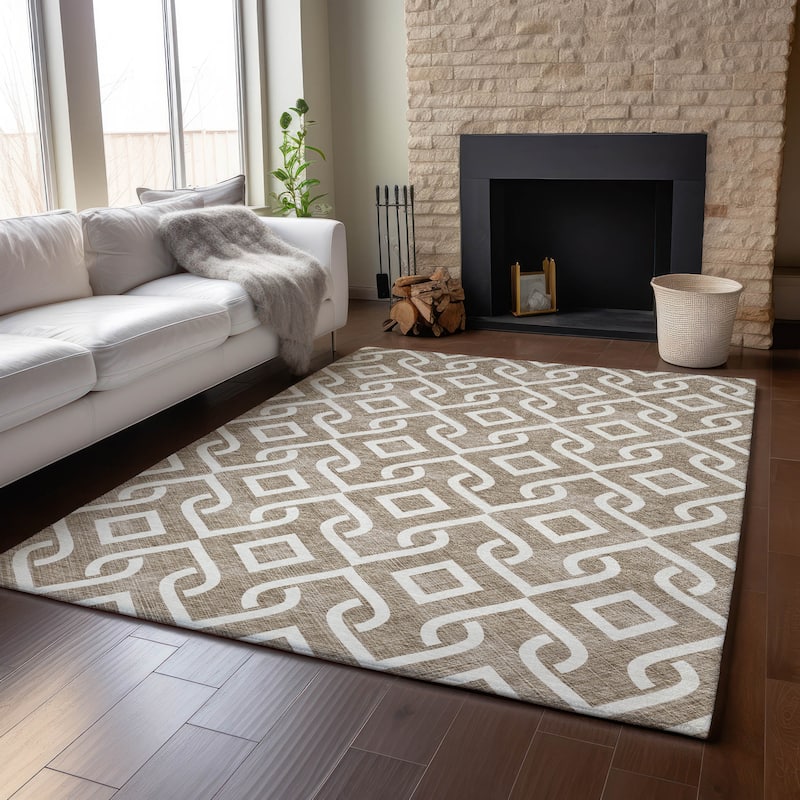 Premium Washable Super Soft Modern Medallions Mayfield Rug