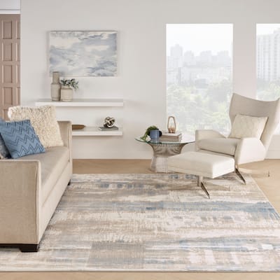 Nourison Solace Contemporary Distressed Abstract Area Rug