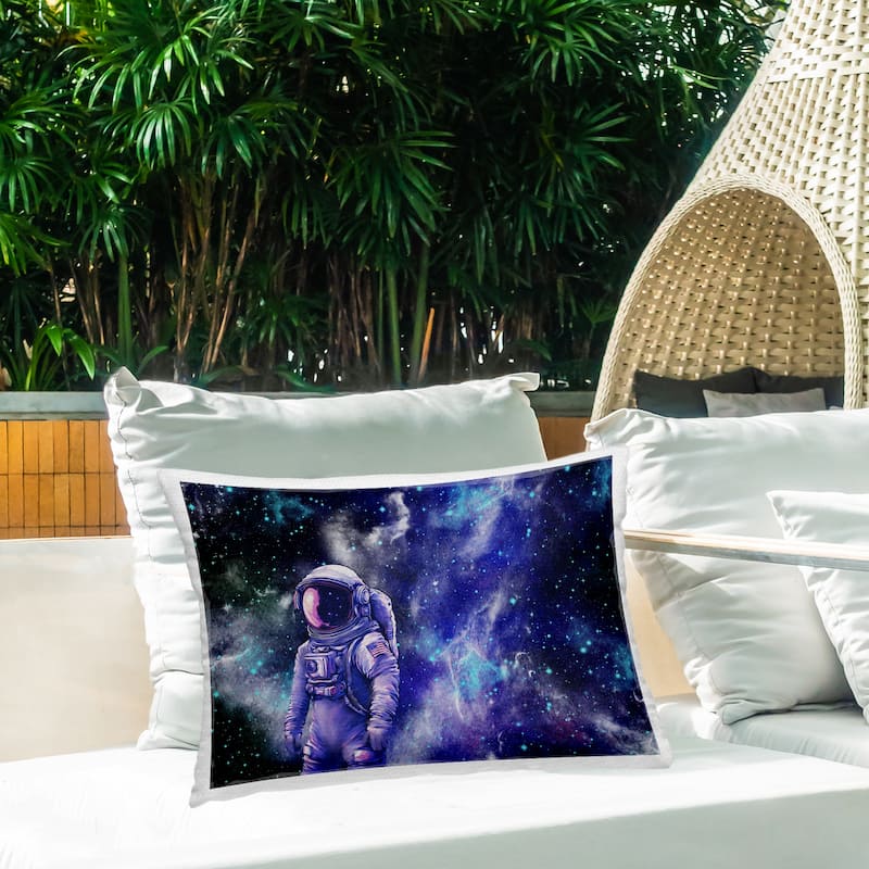 Stupell Astronaut Lost in Space Printed Outdoor Throw Pillow Design by Jesse Keith