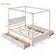 preview thumbnail 4 of 29, Full Size Platform Bed with 4 Drawers, Canopy Bedframe w/ 8 Support