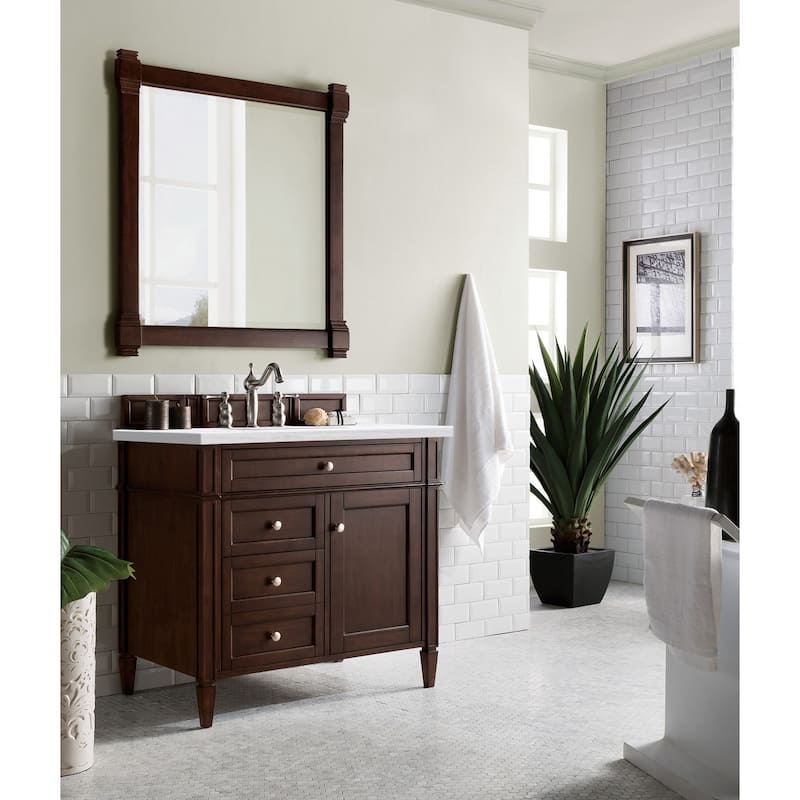 James Martin Vanities Brittany 36" Single Vanity, Burnished Mahogany