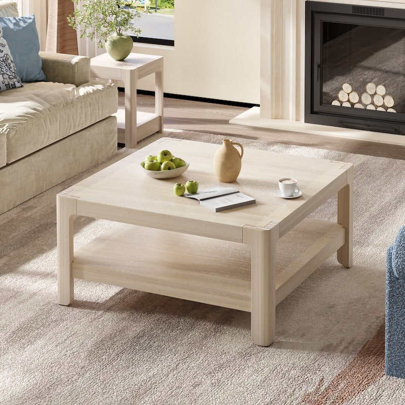 Christopher Knight Home - Modern Farmhouse Wooden Coffee Table with Soft Rounded Profile - Natural