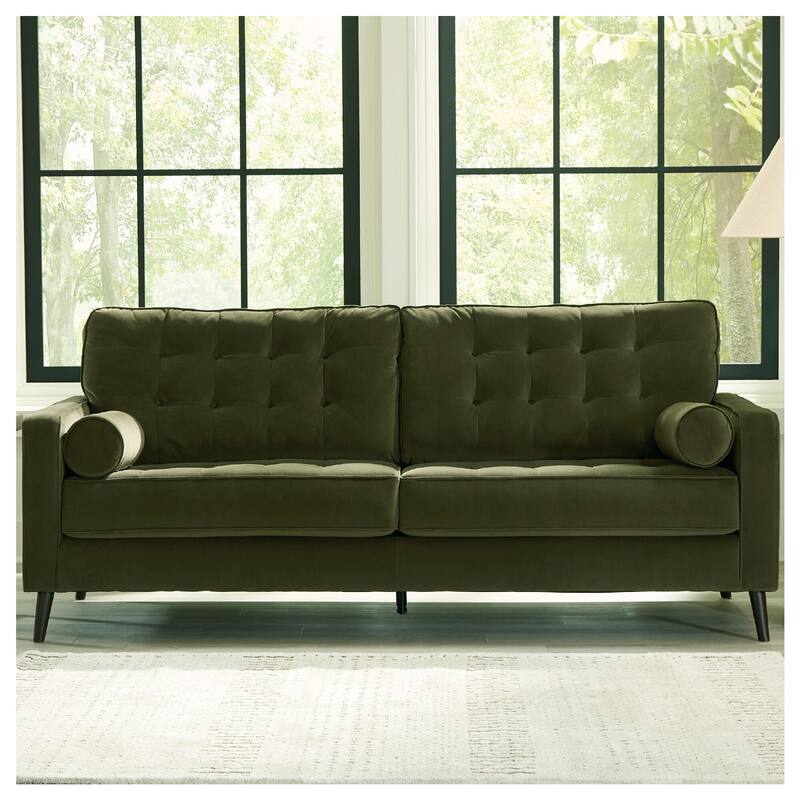 Signature Design by Ashley Reveon Lakes Green Sofa - 87" W x 38" D x 38" H - 87" W x 38" D x 38" H - Green