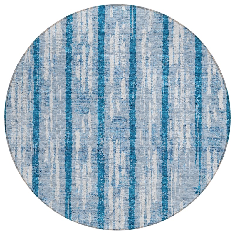 Machine Washable Indoor/ Outdoor Chantille Ombre Stripe Rug