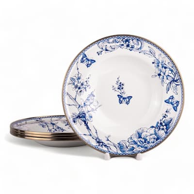 STP Goods Bird of Paradise Enameled Dinner Plate Set of 4