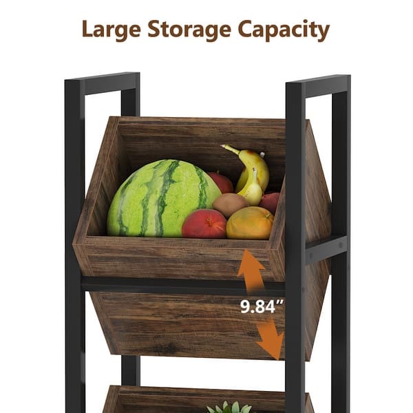 Vertical Standing Basket Storage Tower for Kitchen Bathroom Living Room