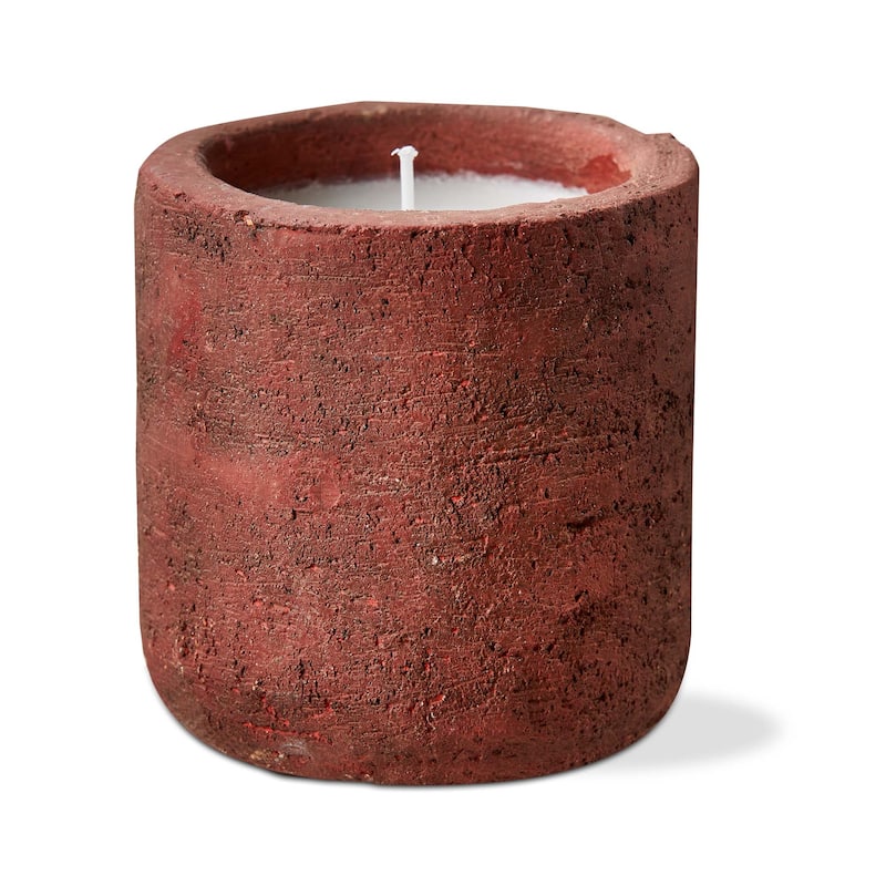 Rocca Citronella Candle - Cayenne Red Jar Candle for Spring & Summer, 12hr Burn Time, 3.54" H x 3.35" W