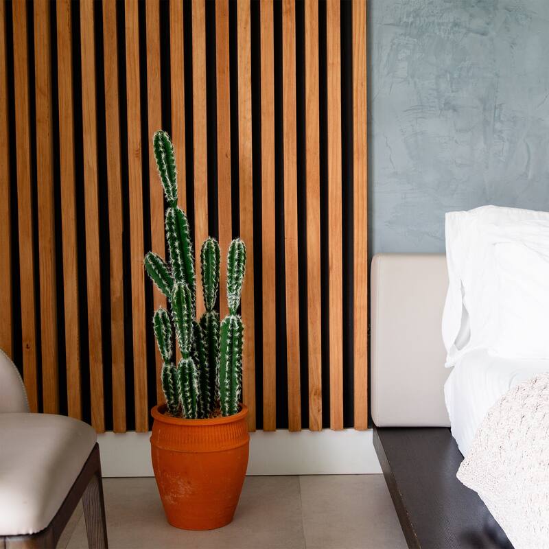 Artificial Cactus Plant with Planter - 3.5' - Green