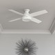 preview thumbnail 1 of 20, Hunter 52" Dempsey Low Profile Ceiling Fan with Handheld Remote - Contemporary, Transitional, Industrial, Farmhouse Fresh White