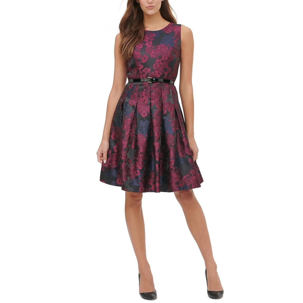 green emerald velvet dress Tommy Hilfiger Plus Size V-Neck Fit & Flare Dress MSRP $129