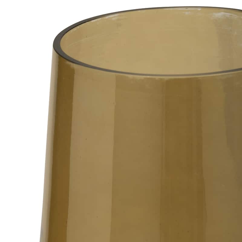 Sagebrook Home Glass, Luster Vase, Gold, Cylinder, Solid Color
