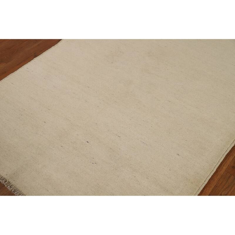 Contemporary Gabbeh Oriental Accent Rug Hand-Knotted Wool Carpet - 4'0"x 6'0"