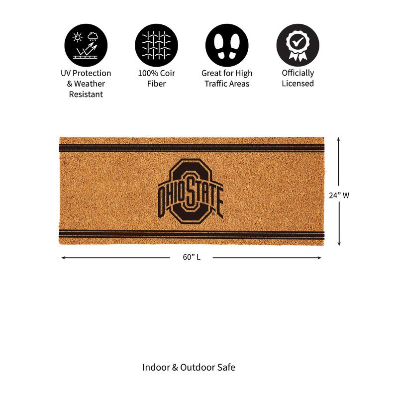 Ohio State University Monochrome Indoor/Outdoor Coir Door Mat
