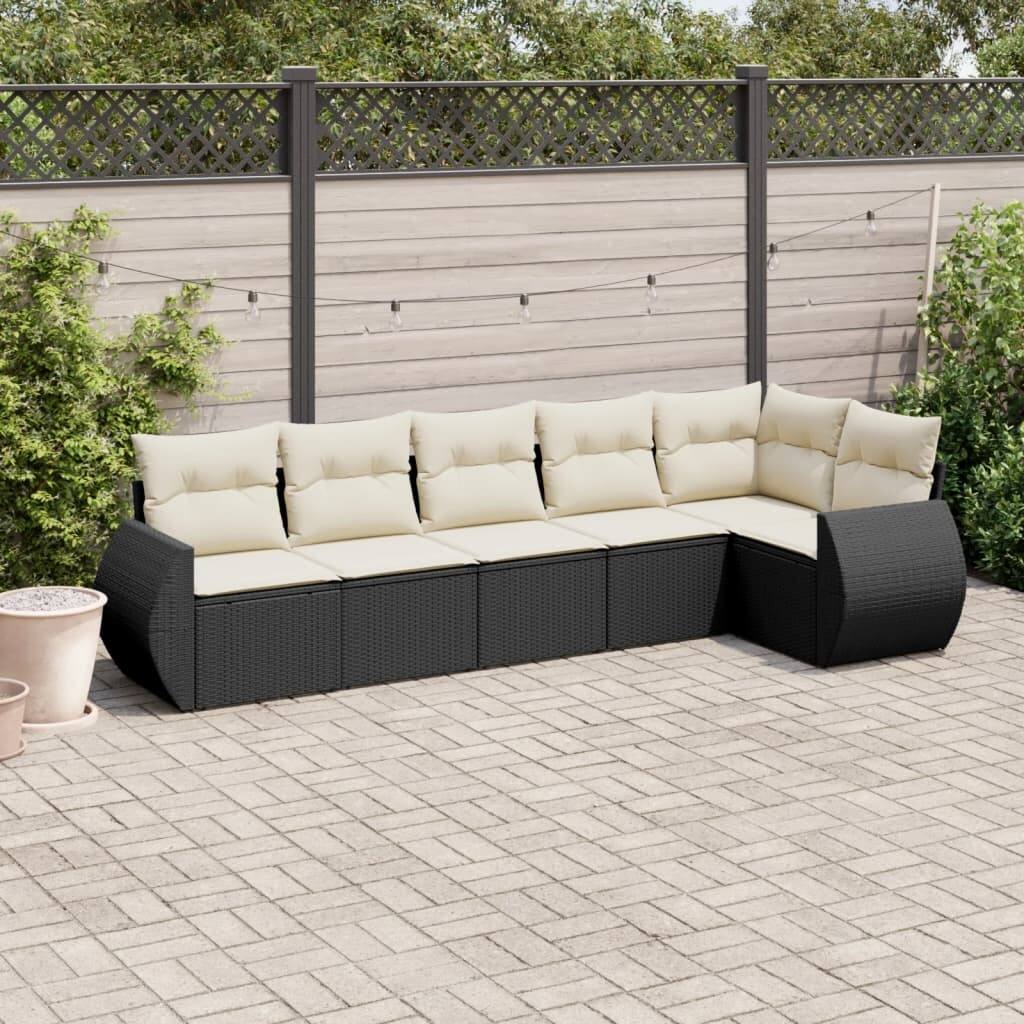 vidaXL Garden Sofa Set Black