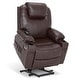 preview thumbnail 30 of 51, MCombo Large Power Lift Recliner Leather Chair with Massage, Heat, Cup Holders,Extended Footrest, Leather 7516