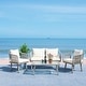 preview thumbnail 4 of 28, SAFAVIEH Outdoor Torsla 4-Piece Rope Patio Set Grey/Beige