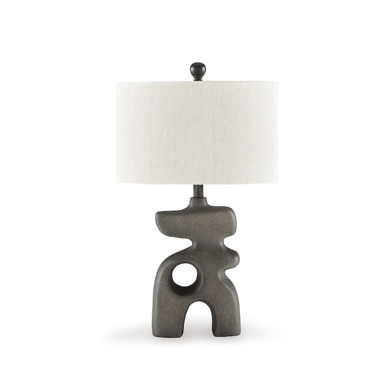 Signature Design by Ashley Danacy Distressed Black Table Lamp - 16" W x 10.13" D x 26.63" H