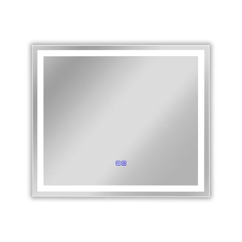Frameless Wall Mounted LED Bathroom Mirror - Colorless