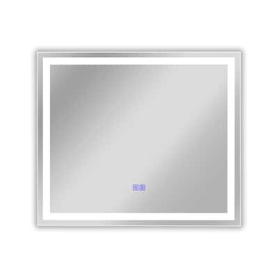 Frameless Wall Mounted LED Bathroom Mirror - Colorless