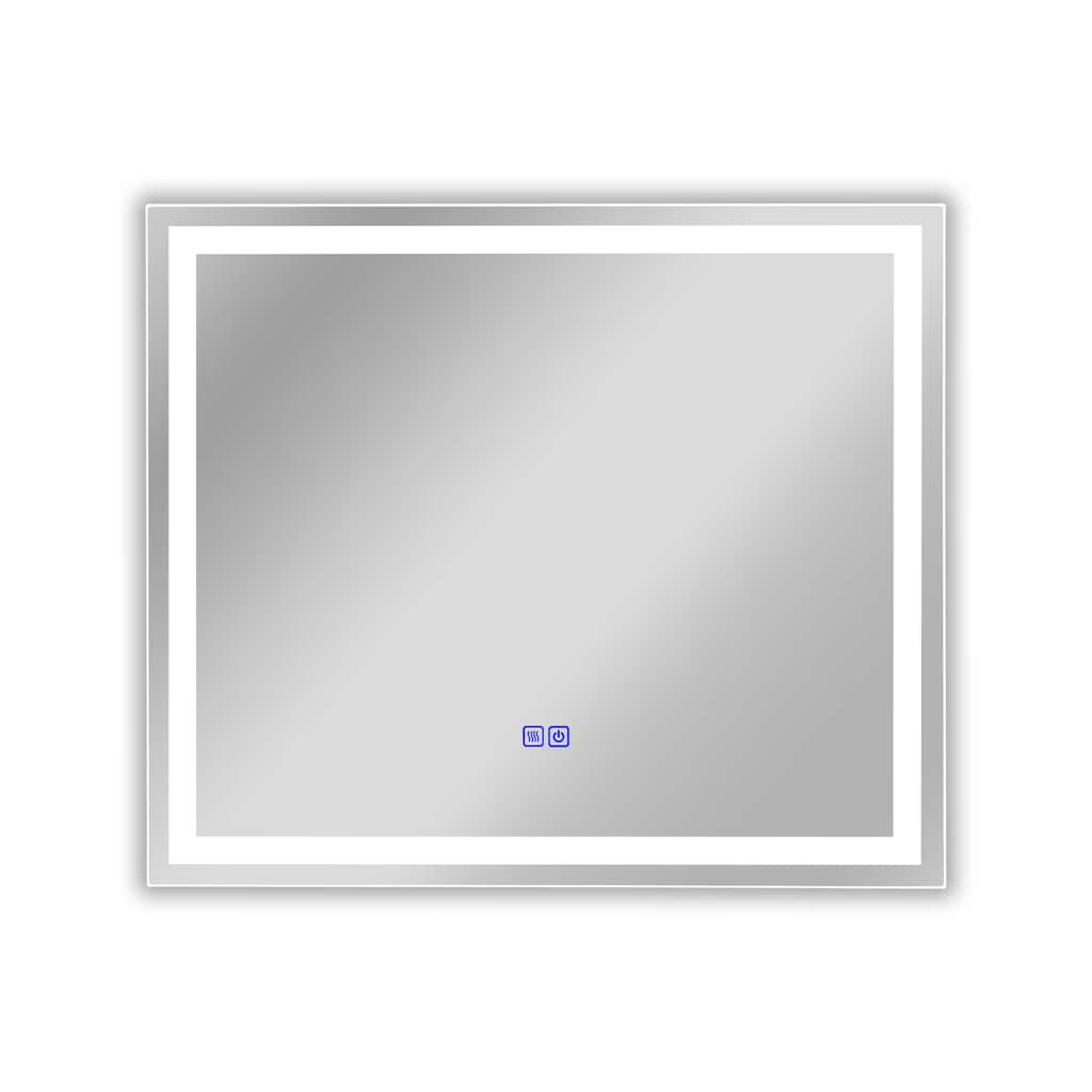 Frameless Wall Mounted LED Bathroom Mirror - Colorless
