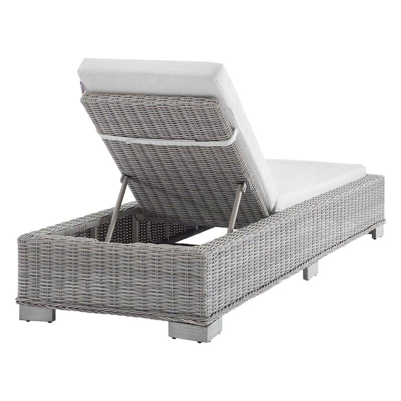 Conway Sunbrella Outdoor Patio Wicker Rattan Chaise Lounge