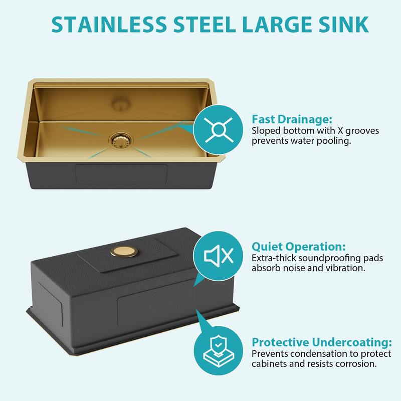 Single Bowl Undermount Workstation Kitchen Sink