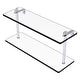 preview thumbnail 9 of 17, Allied Brass 16 Inch Two Tiered Glass Shelf Polished Chrome
