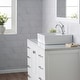 preview thumbnail 26 of 28, Kraus 3-in-1 Set White Square Ceramic Vessel Sink Arlo Faucet w/ Drain