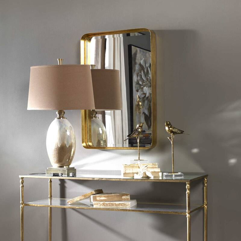 Uttermost Crofton 30" X 20" Rectangular Deep Frame Gold Vanity