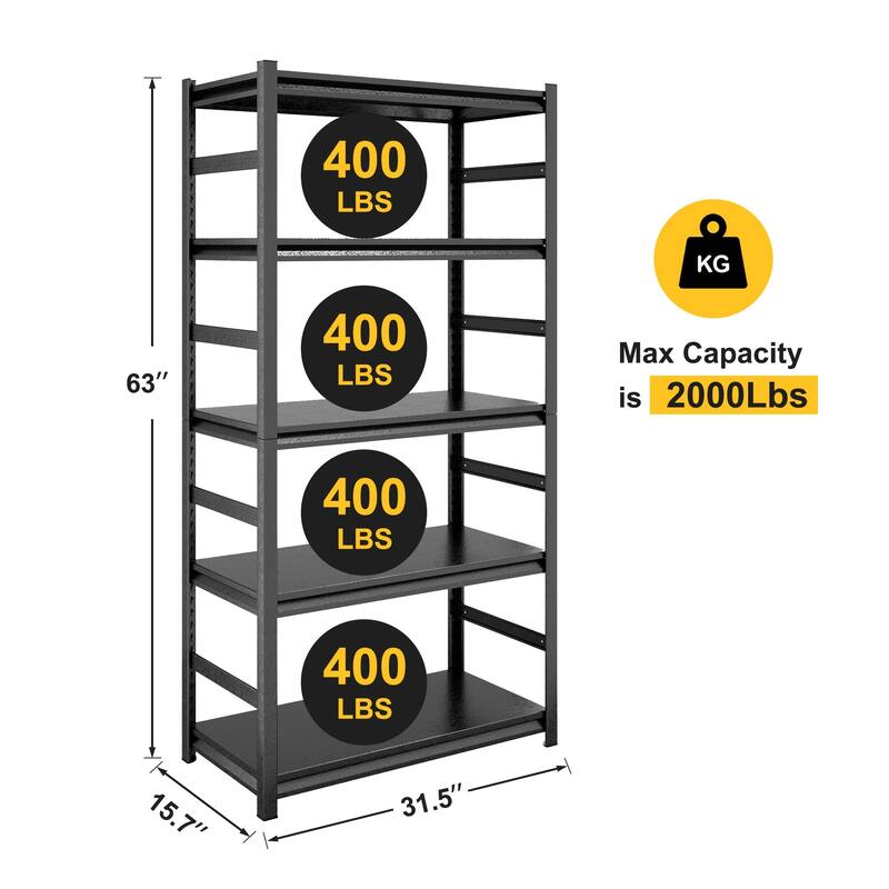 Heavy duty shelving unit with adjustable shelves