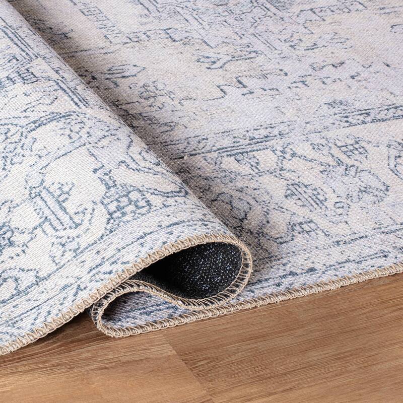 World Rug Gallery Vintage Inspired Distressed Machine Washable Area Rug