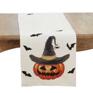 Linen Blend Pumpkin Table Runner - 16"x70" - Bed Bath & Beyond - 43142606