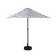 preview thumbnail 7 of 14, Soomer 9-Ft Half Umbrella with Fillable Black Base Grey Stripe